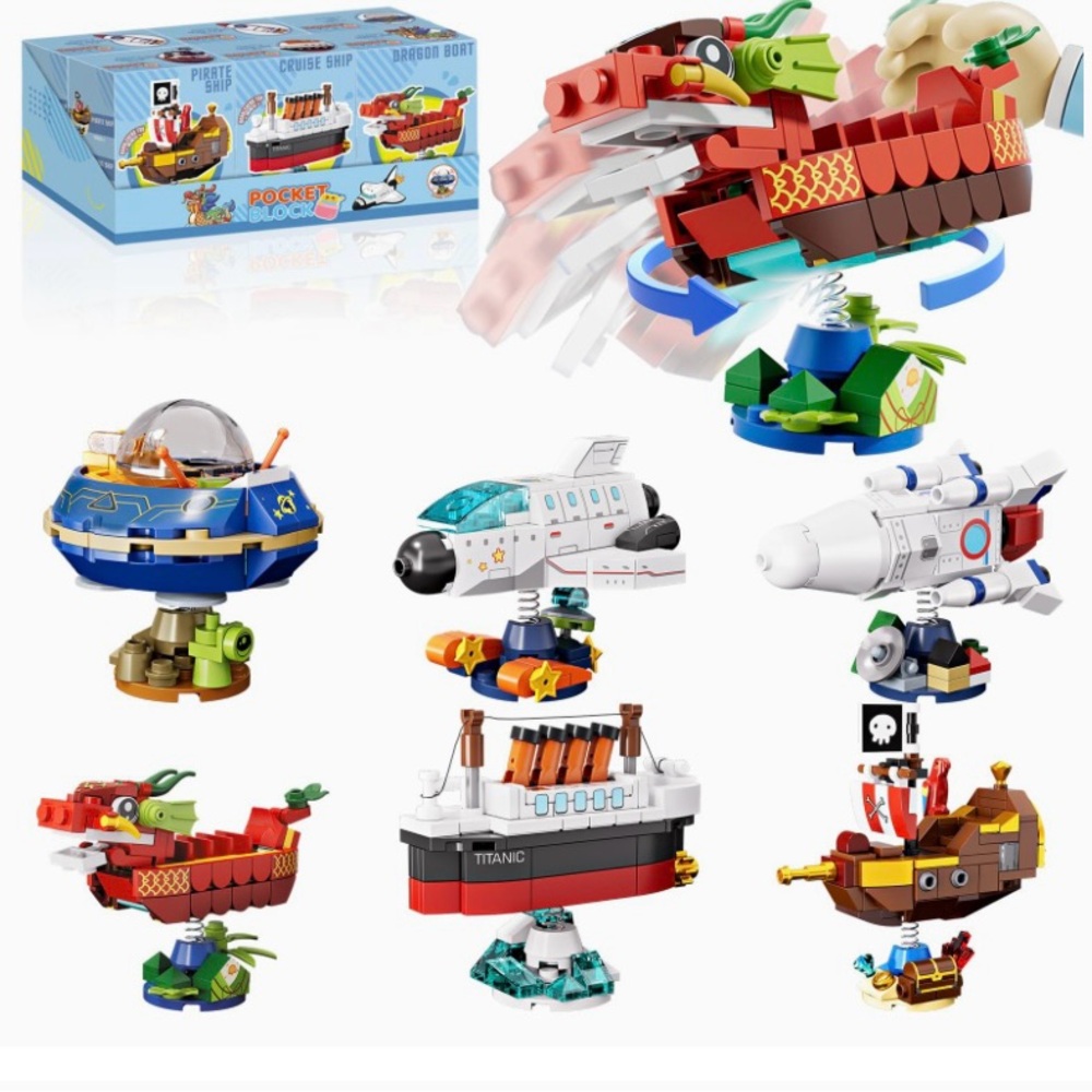 Pocket Block bobble head Colorful Building Set choose one